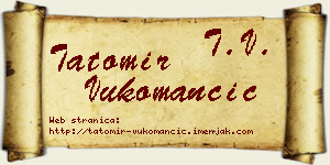 Tatomir Vukomančić vizit kartica